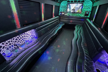 Pembroke Pines Limo Bus Interior